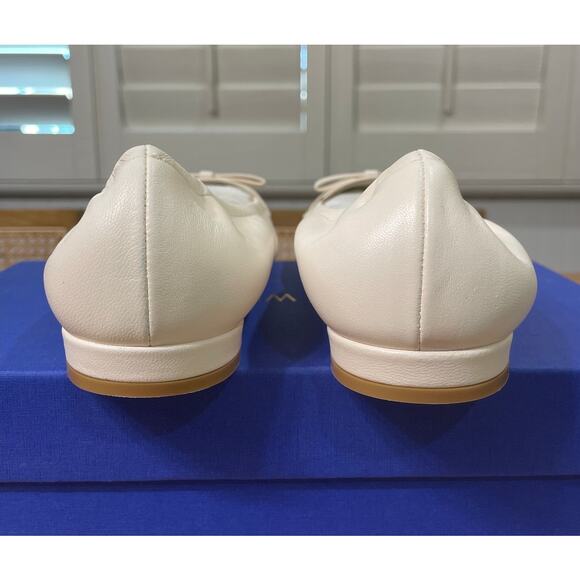 Stuart Weitzman Tully Loafer Seashell Lacquered Nappa Size 6.5 NIB Ballet Flat - Picture 10 of 14
